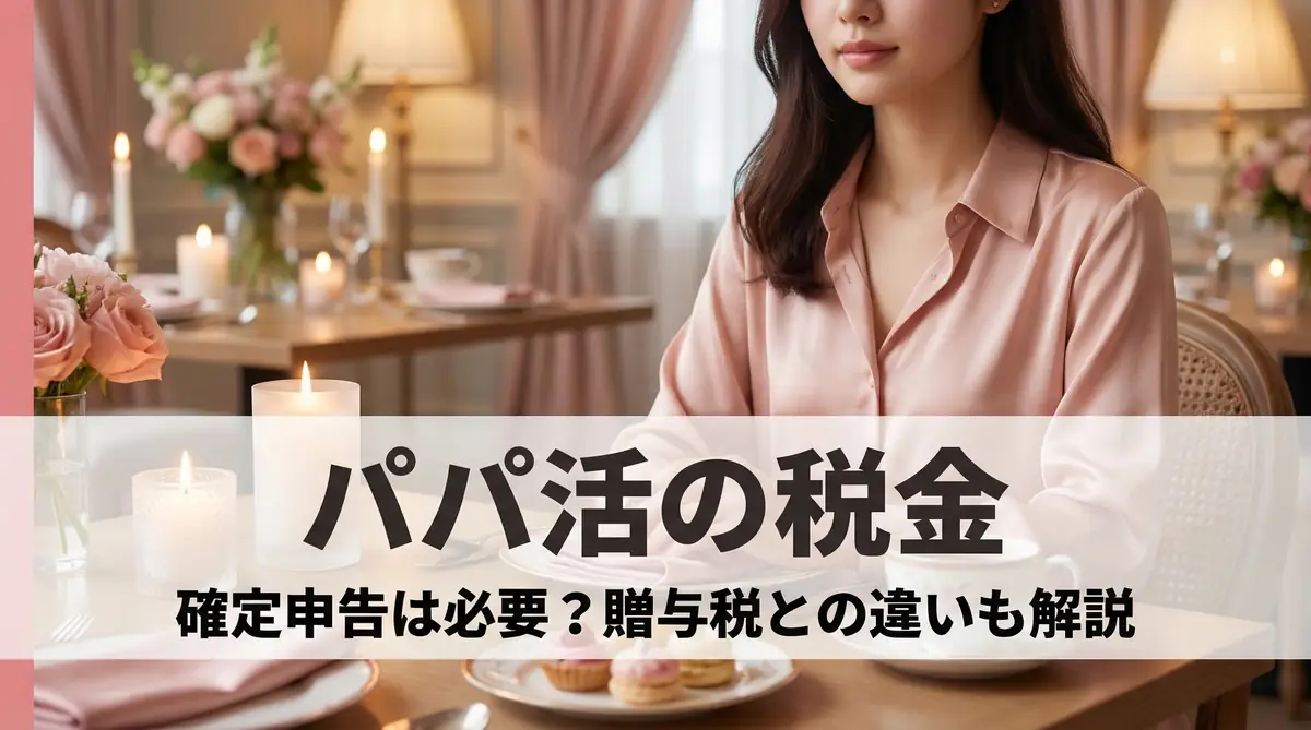 パパ活の税金・確定申告は必要か調べる女性